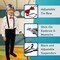 4E's Novelty Old Man Costume for Kids Boys 100th Days of School Includes Suspenders, Gray Stick On Moustache & Eyebrows, Bow Tie. Grandpa Costume Accessory